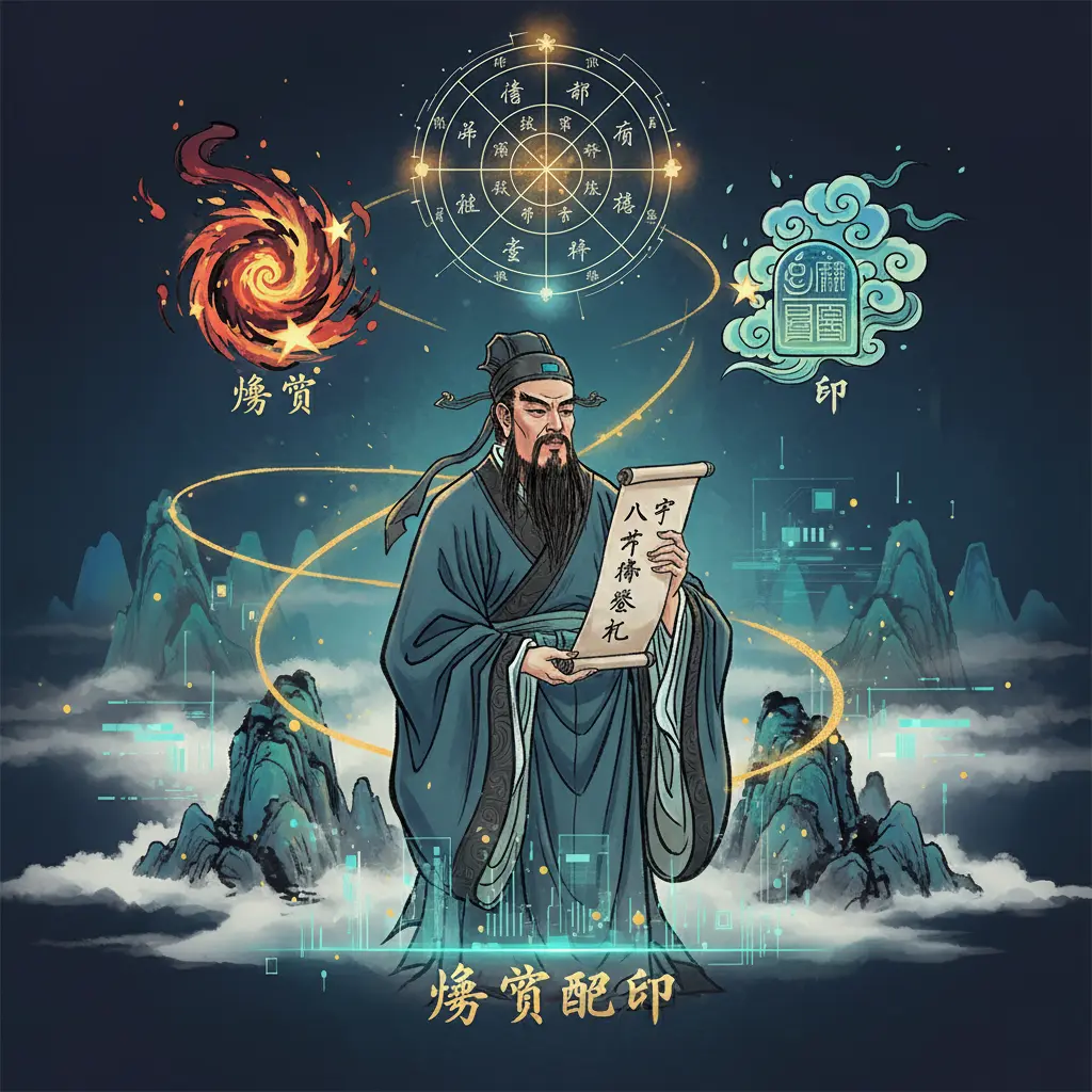 八字命盤解析 - 傷官配印