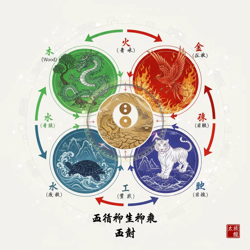 五行相生相剋 - 五獸