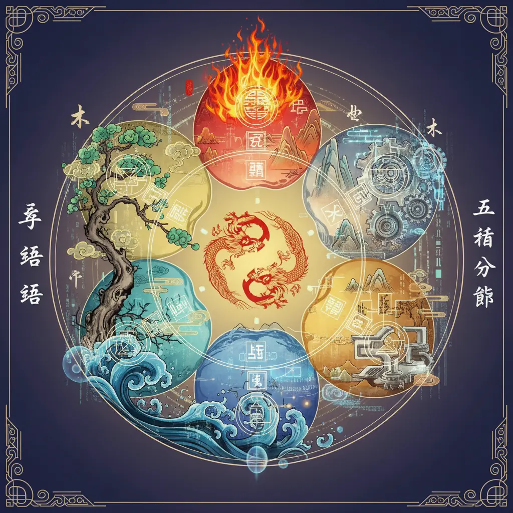 五行分佈 - 易經