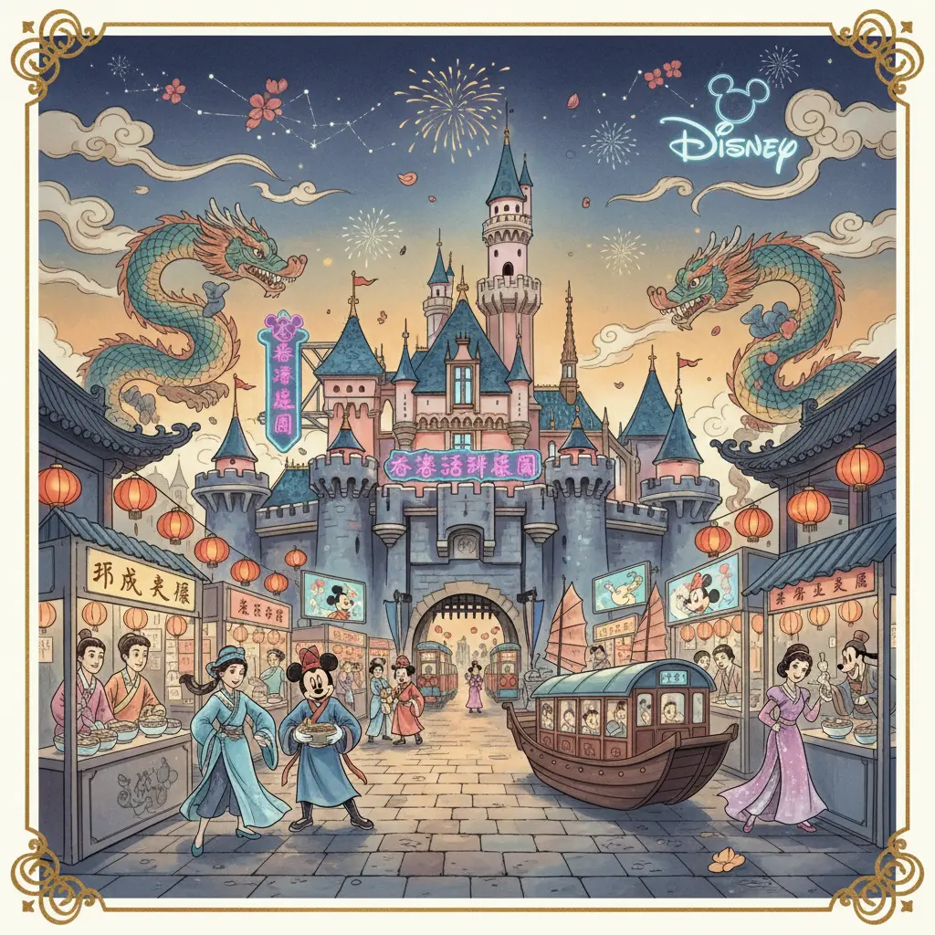 廟街 - 香港迪士尼樂園