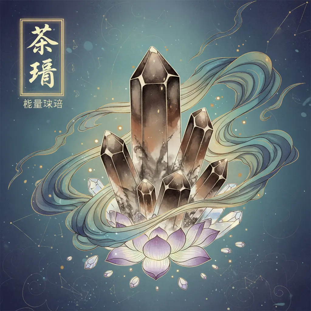 能量水晶 - 茶晶