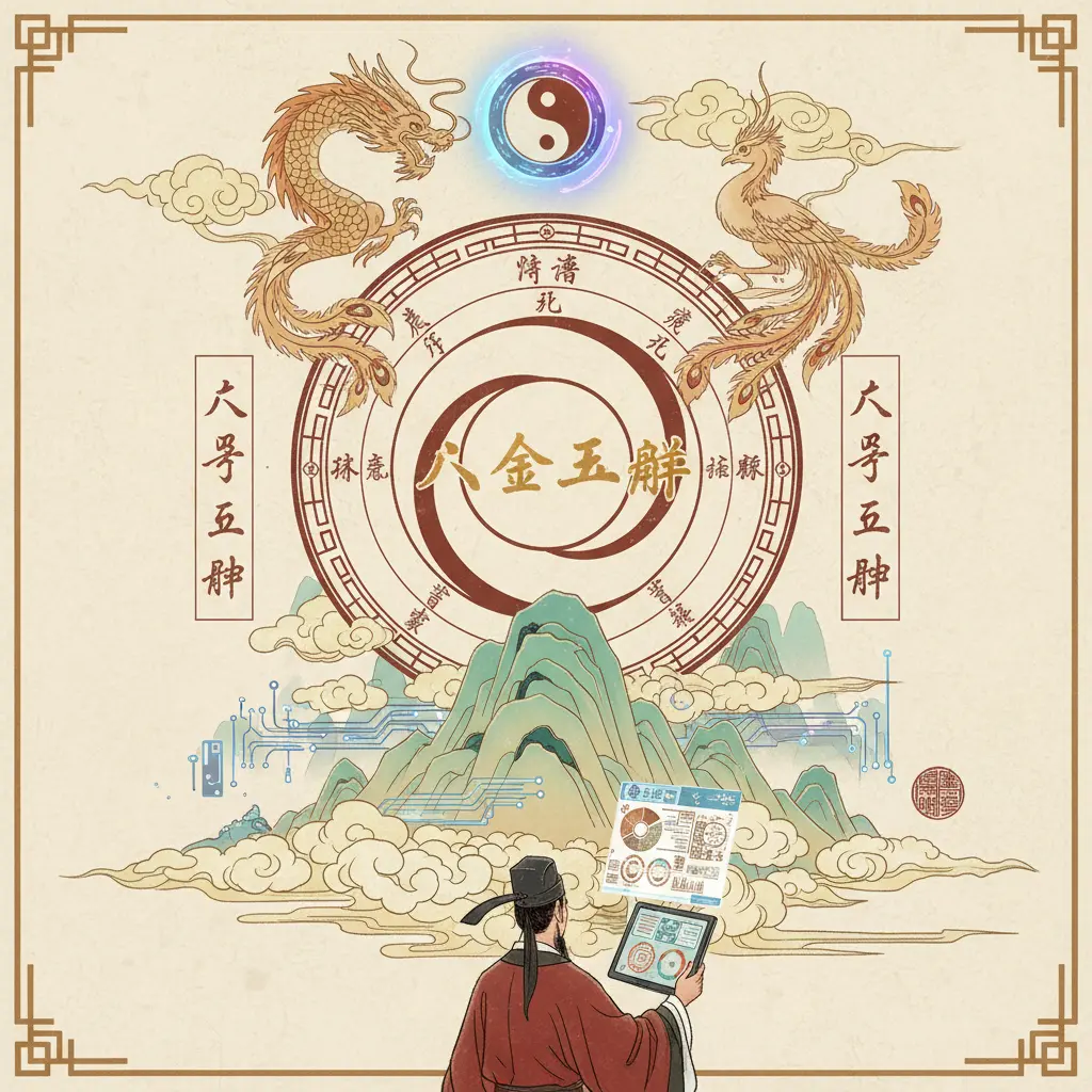 八字命盤解析 - 八字金玉賦