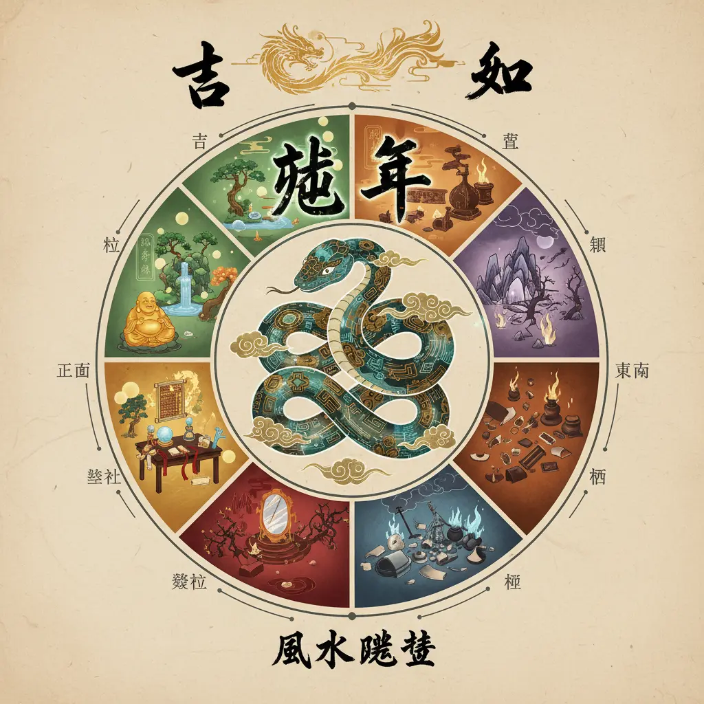 風水擺設 - 蛇年吉凶位