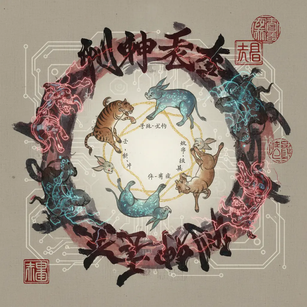 邢沖剋害 - 地支六合