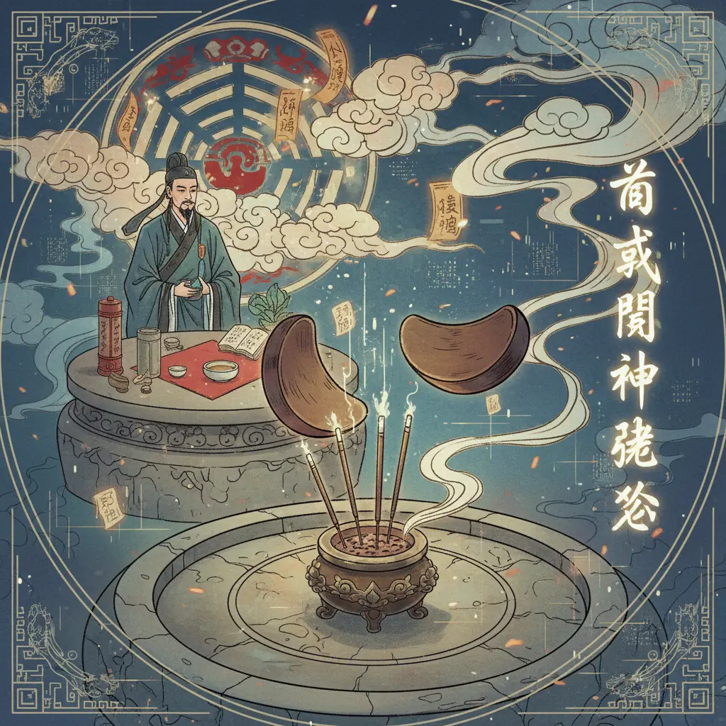 道教問神 - 擲筊