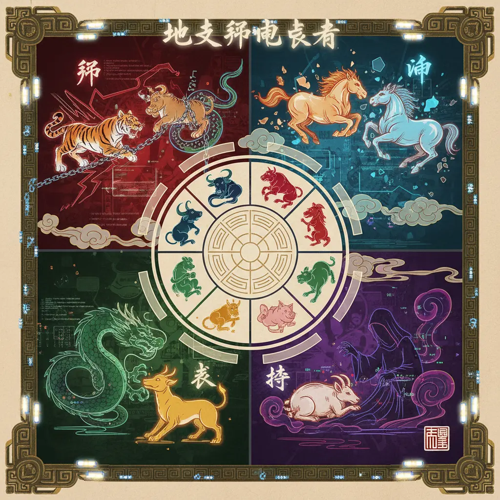 邢沖剋害 - 地支