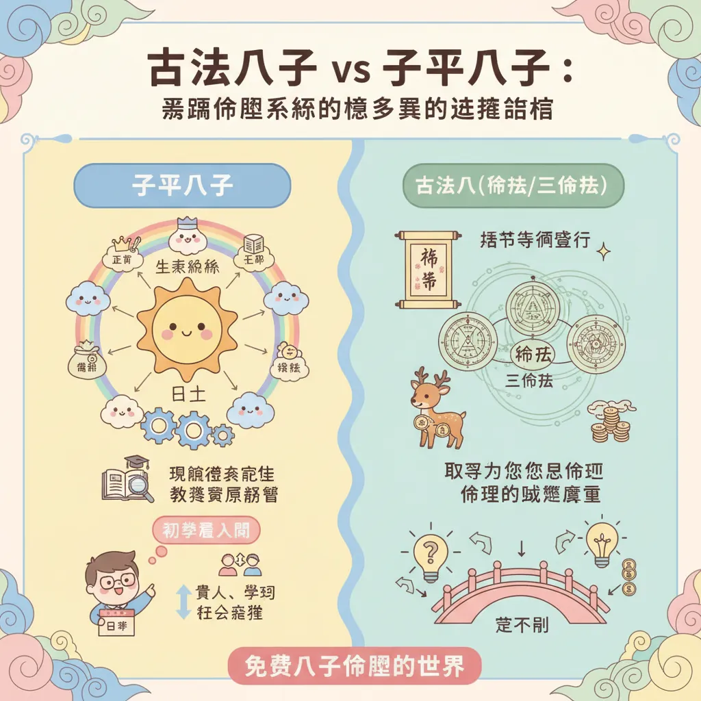 古法八字 vs 子平八字：兩種命盤系統的核心差異與選擇指南
