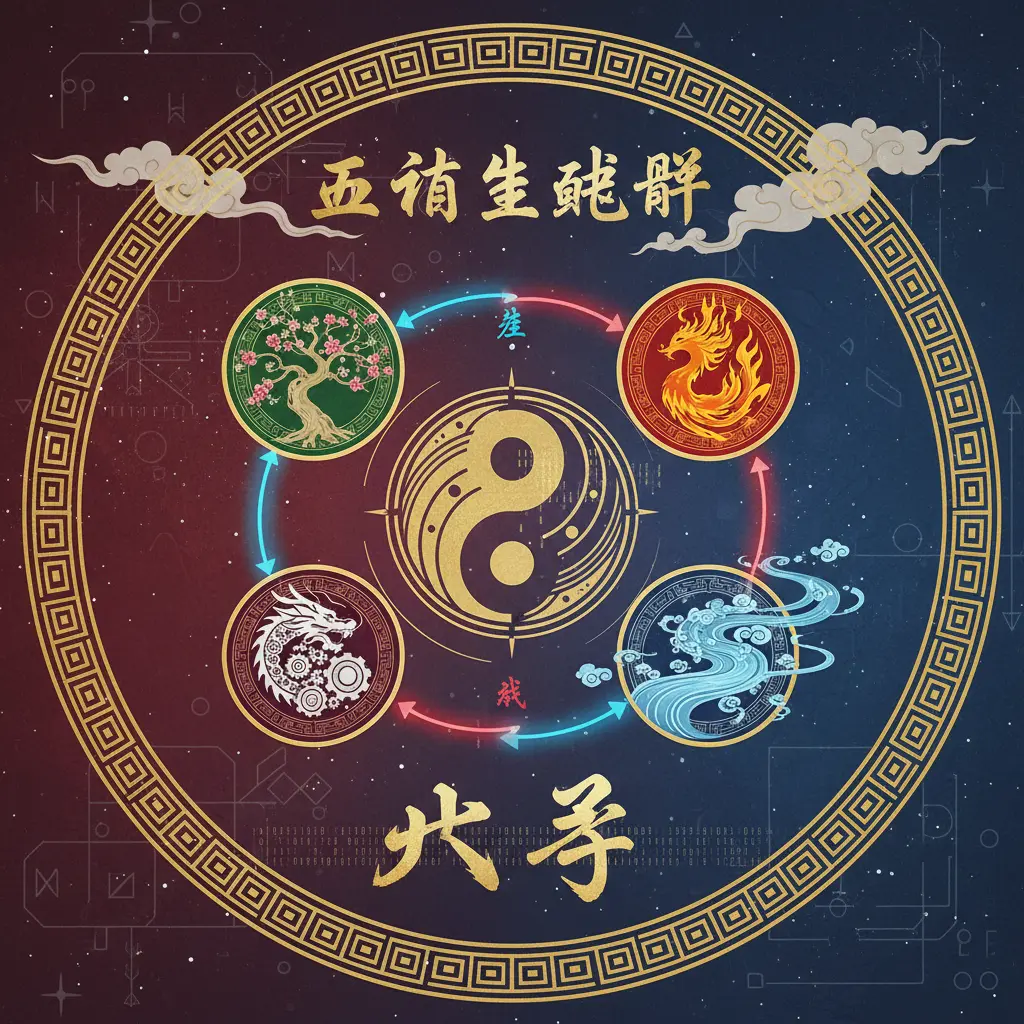 八字五行生剋賦 - 五行生剋賦