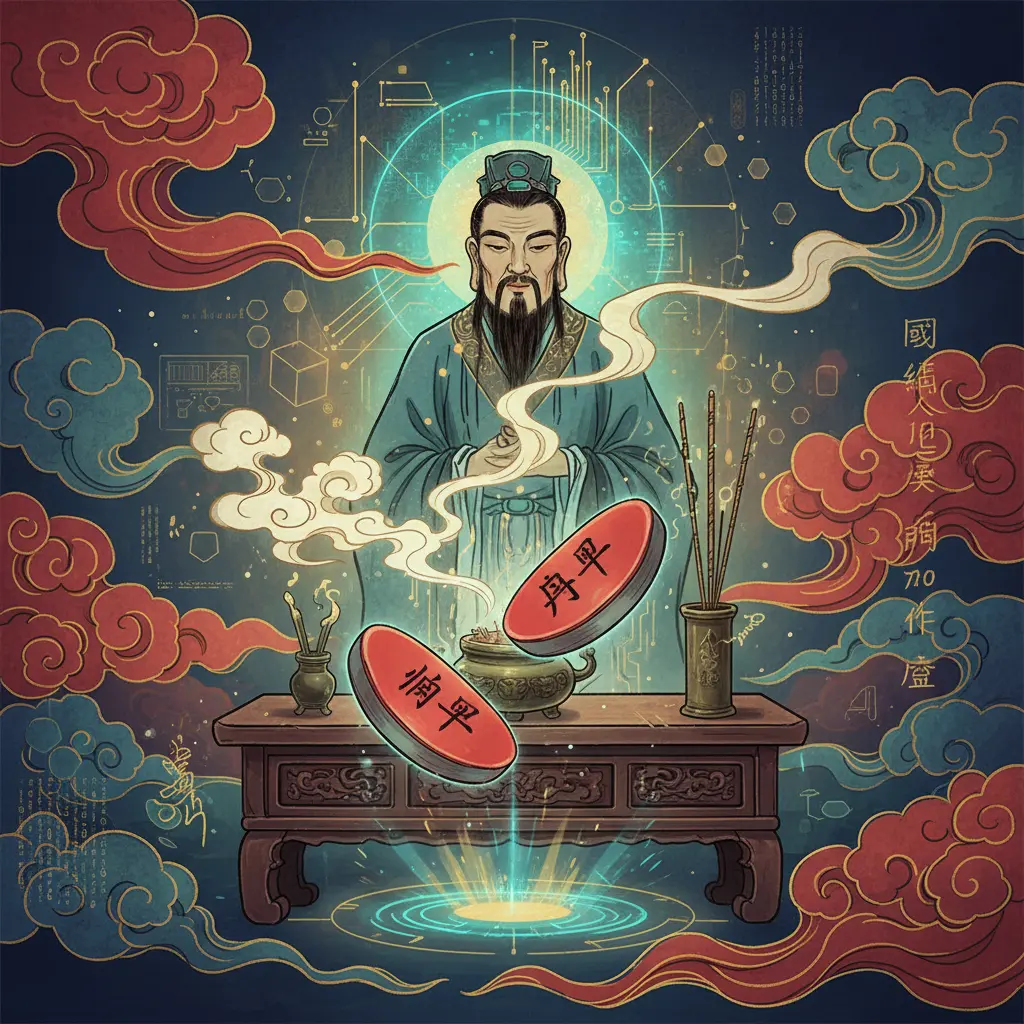 道教問神 - 筊杯