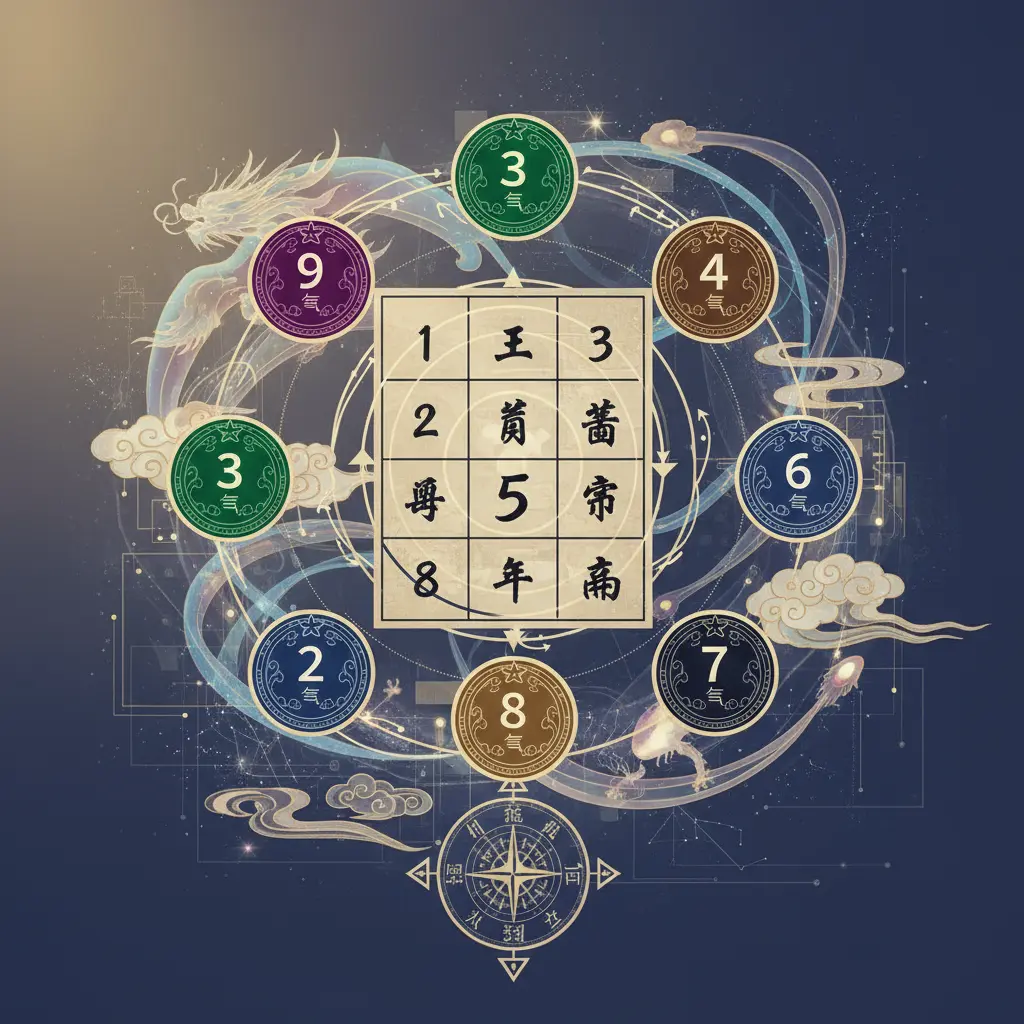 玄空飛星 - 洛書紫白九星