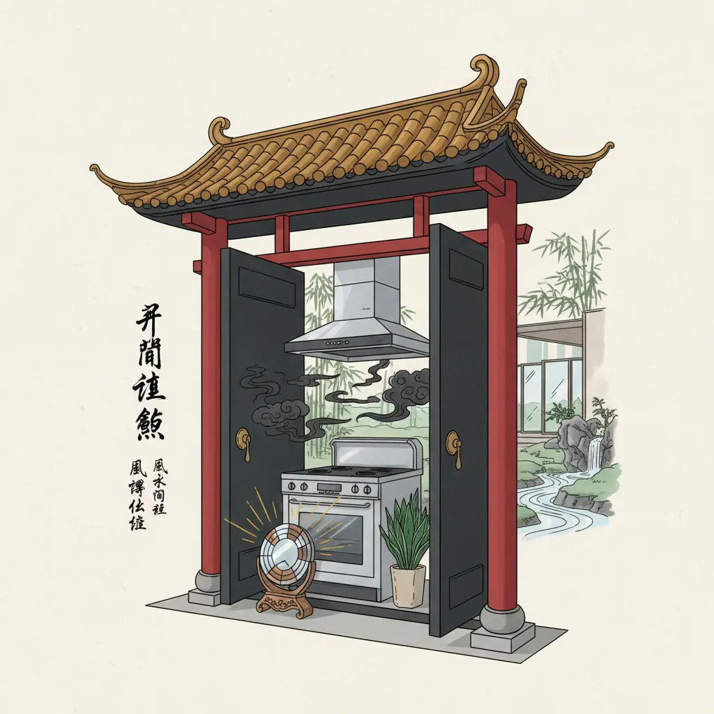 風水問題化解 - 開門見竈