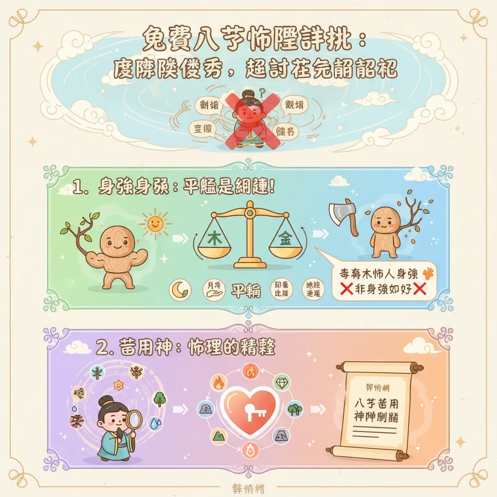 免費八字命盤背後的命理學問：從身強身弱到喜用神，專家教你如何正確解讀