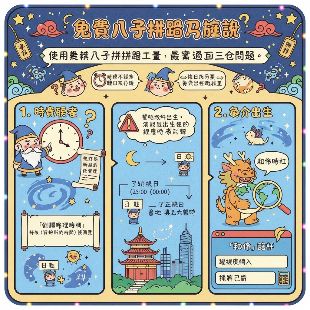 免費八字排盤常見 Q&A：時辰誤差、換日法、海外出生如何處理？