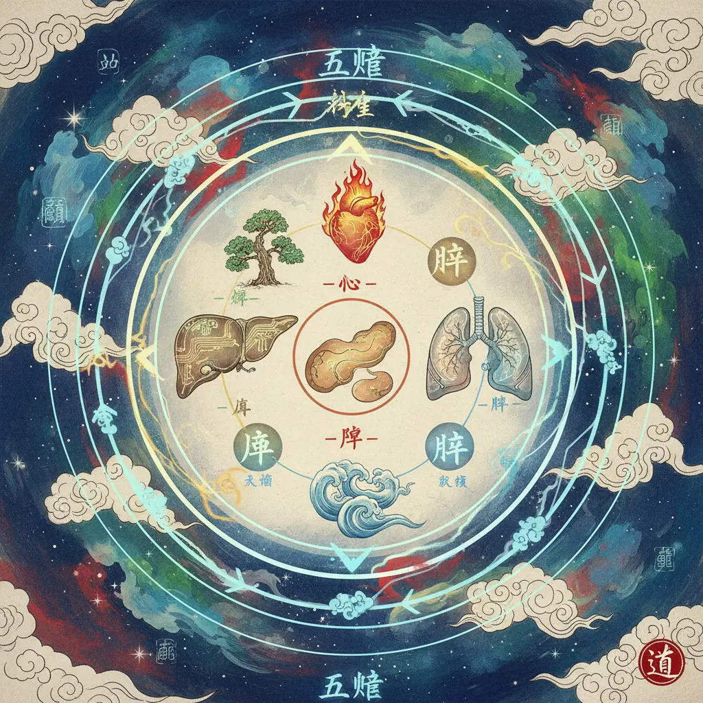 五行相生相剋 - 五臟