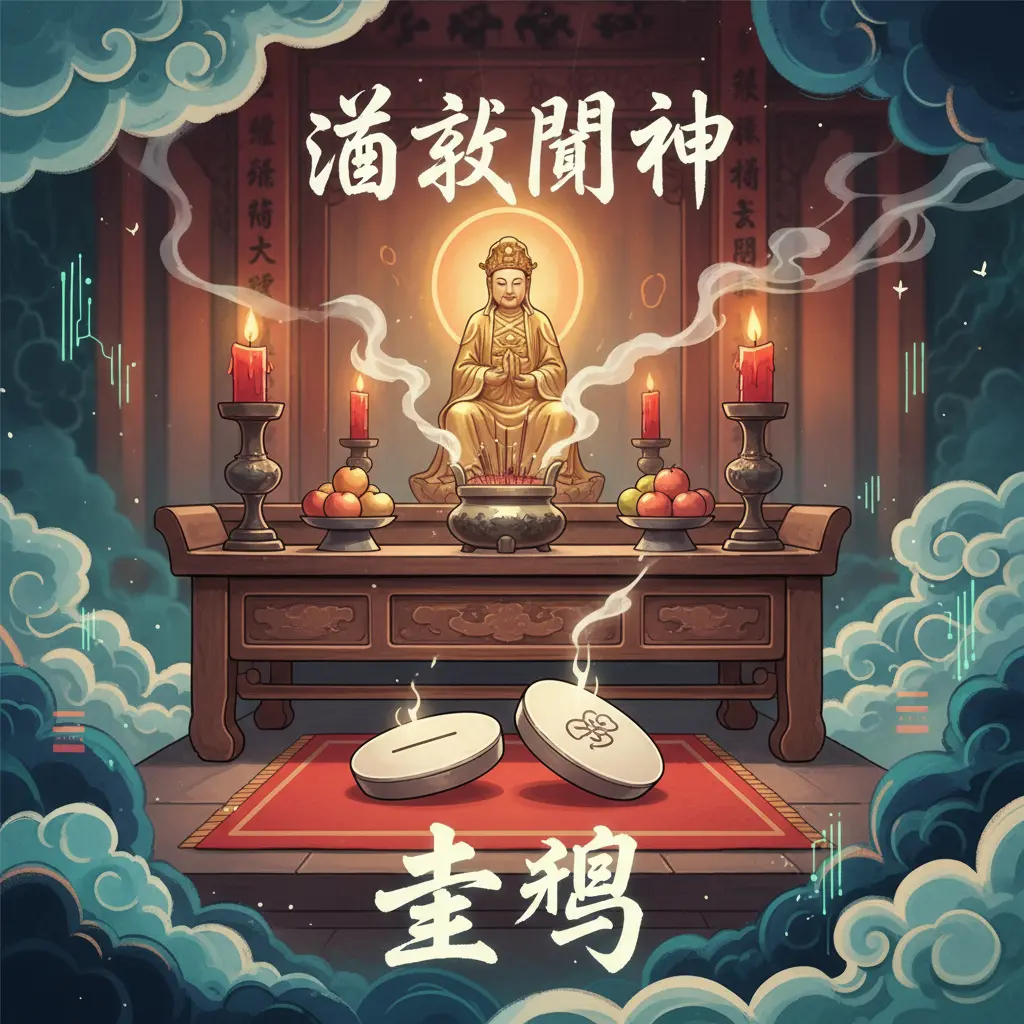 道教問神 - 聖筊