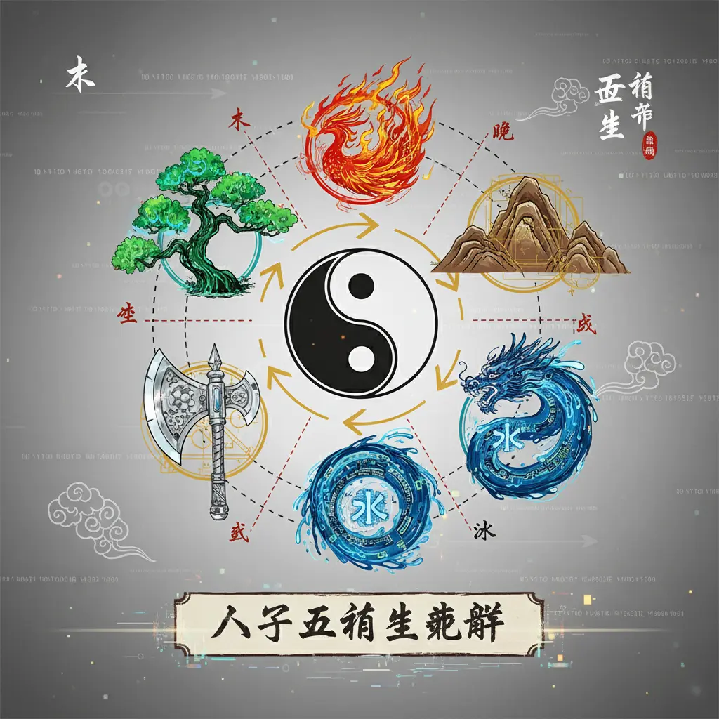 八字五行生剋賦 - 五行