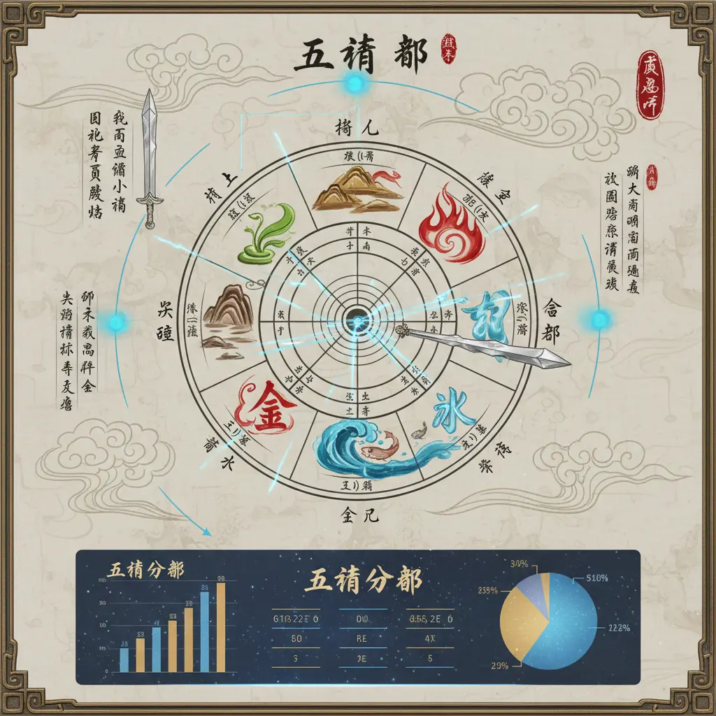 fatew 八字 - 五行分佈