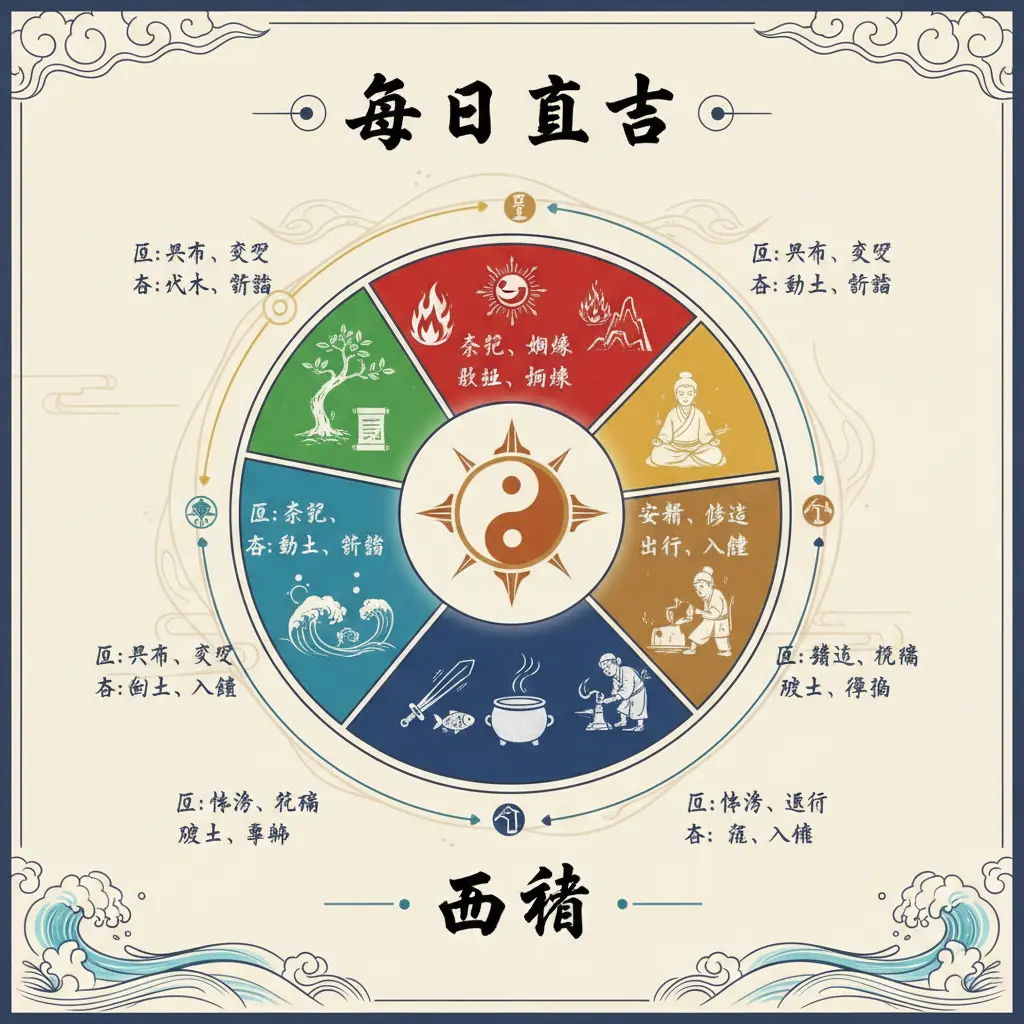 每日宜忌 - 五行