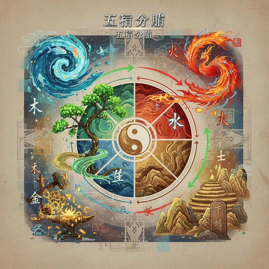 五行分佈 - 金木水火土