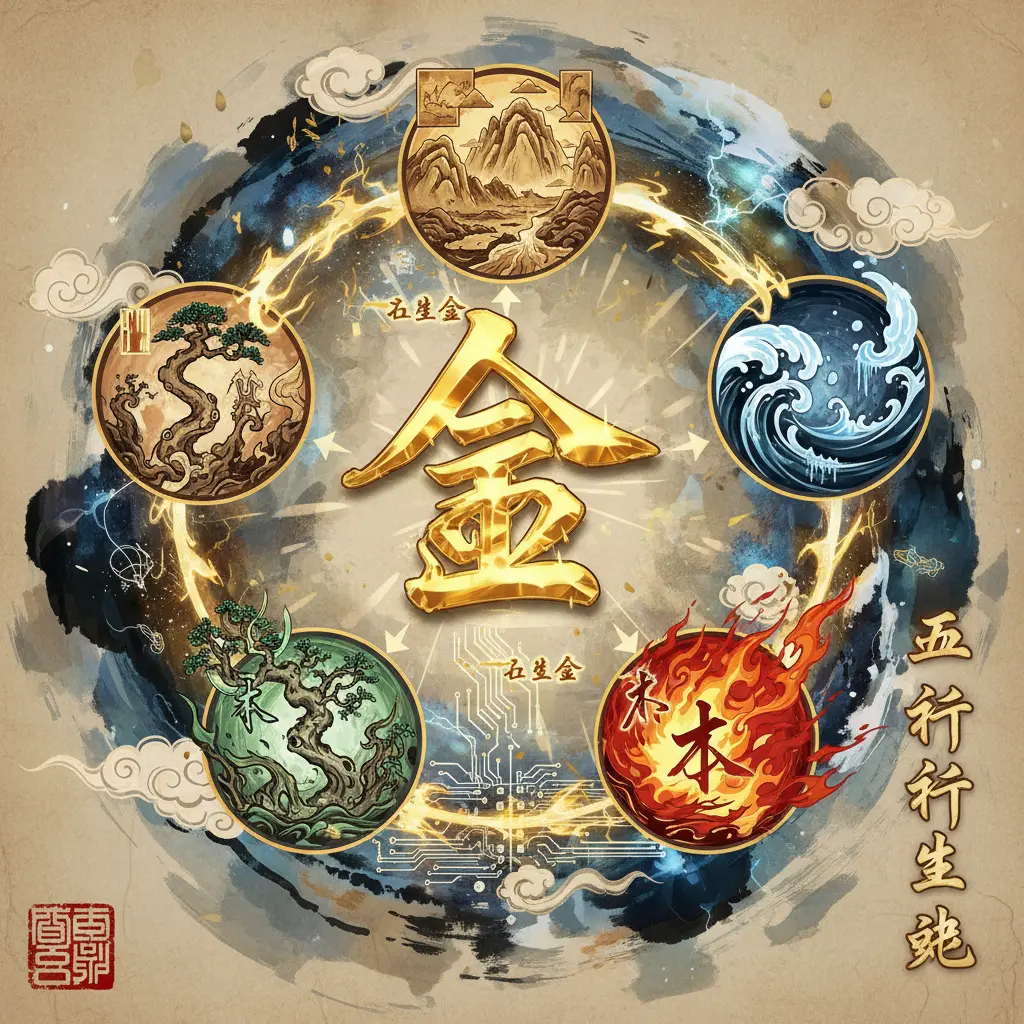 五行生剋 - 金