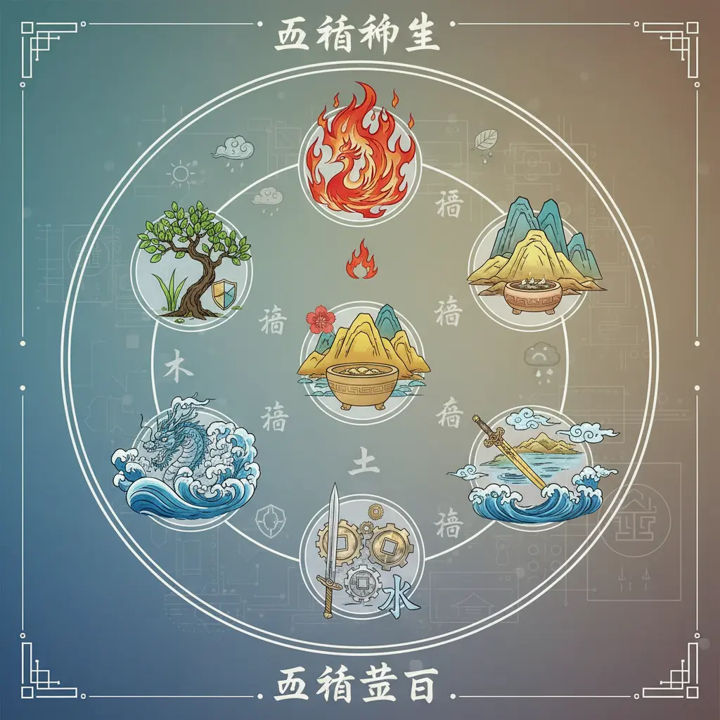 五行喜忌 - 五行相生